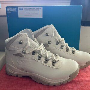 white waterproof hiking boots